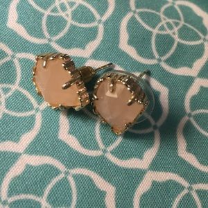 Tessa Stud Earrings In Rose Quartz